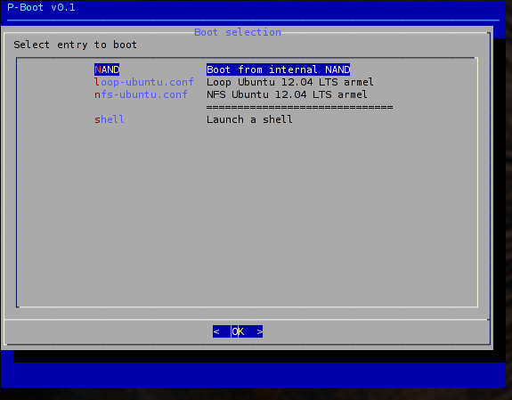 P-Boot v0.1 Screenshot